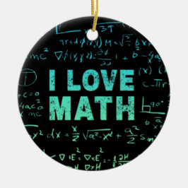 数学先生または数学教授と学生 セラミックオーナメント