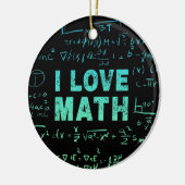 数学先生または数学教授と学生 セラミックオーナメント (左)