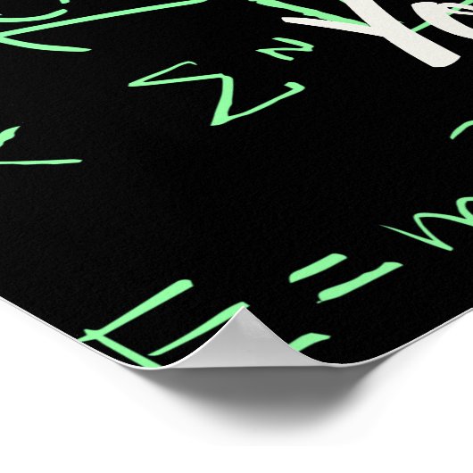 数学先生または数学教授と学生 ポスター (角)