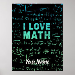 数学先生または数学教授と学生 ポスター