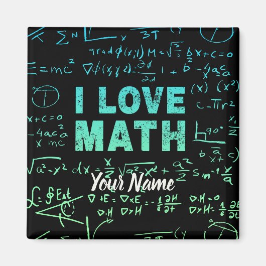 数学先生または数学教授と学生 マグネット (正面)