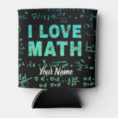 数学先生または数学教授と学生 缶クーラー (正面)