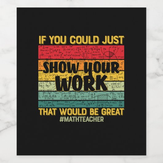 数学先生もしMath You Can Just ワインラベル (シングルラベル)