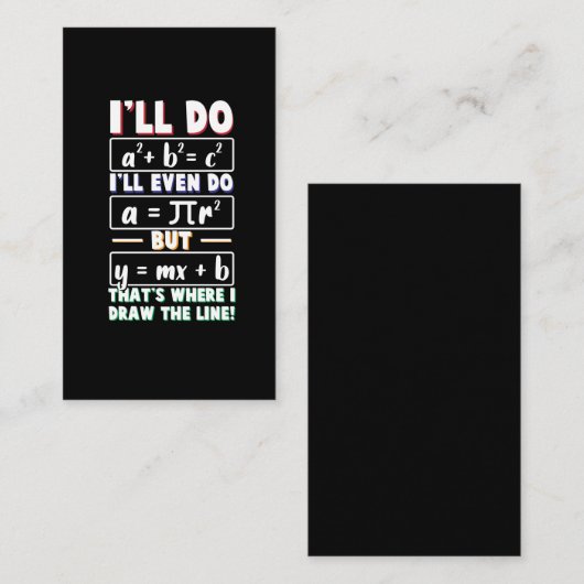 数学先生ギーク数学おたく数式π日 名刺 (正面/裏面)