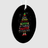 数学先生クリスマスシャツ小妖精や小人クリスマス応援 オーナメント (正面)