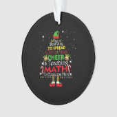 数学先生クリスマスシャツ小妖精や小人クリスマス応援 オーナメント (正面)