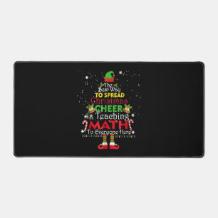 数学先生クリスマスシャツ小妖精や小人クリスマス応援 デスクマット