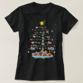 数学先生クリスマスツリーおもしろいクリスマス数学f tシャツ (デザイン正面)