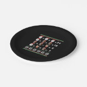 数学先生クリスマスハリアー ペーパープレート (アングル)