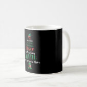数学先生クリスマス小妖精や小人ギフトデザイン コーヒーマグカップ (正面右)