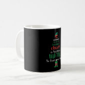 数学先生クリスマス小妖精や小人ギフトデザイン コーヒーマグカップ (正面左)