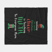 数学先生クリスマス小妖精や小人ギフトデザイン フリースブランケット (正面(横))