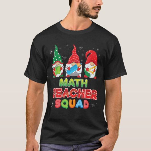 数学先生スクワッドクリスマス格言格言セーター Tシャツ (正面)
