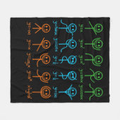 数学先生ダンスの数式 フリースブランケット (正面(横))