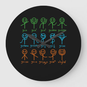 数学先生ダンスの数式 ラージ壁時計