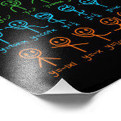 数学先生ダンス方程式マテマティック数学 フォトプリント            (角)