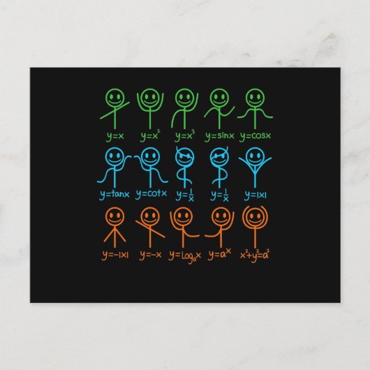 数学先生ダンス方程式マテマティック数学 ポストカード (正面)