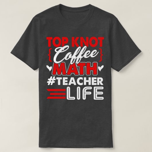 数学先生トッノットコーヒー算数先生ライフ Tシャツ (デザイン正面)