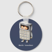 数学先生ネイビーブルーカリキュレータボーイ キーホルダー (正面)