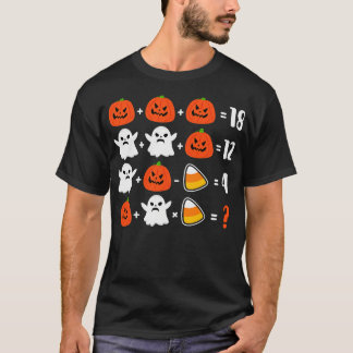数学先生パズルのハロウィーン Tシャツ