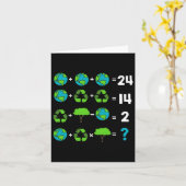 数学先生ユーモアの日の地球の秩序の動作 カード (黄色い花)