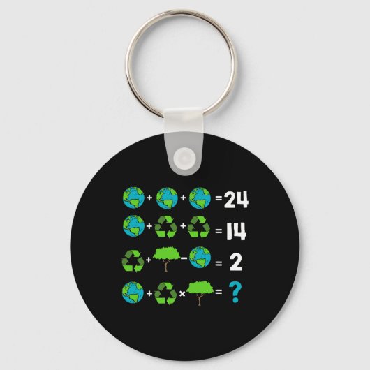数学先生ユーモアの日の地球の秩序の動作 キーホルダー (正面)