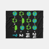 数学先生ユーモアの日の地球の秩序の動作 フリースブランケット (正面(横))