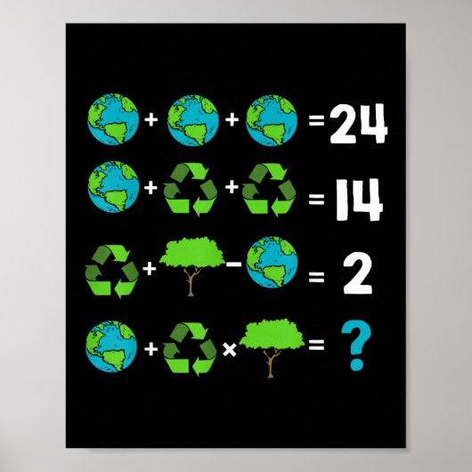 数学先生ユーモアの日の地球の秩序の動作 ポスター (正面)