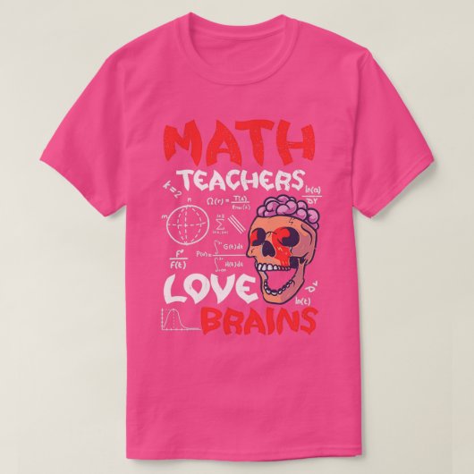 数学先生ラブブレインハロウィーン先生教え Tシャツ (デザイン正面)