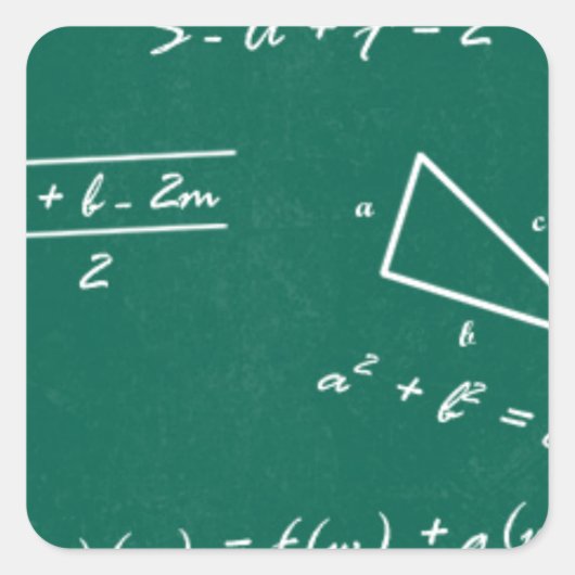 数学先生代数ギーク スクエアシール (正面)