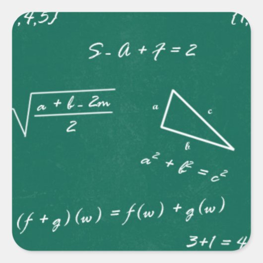 数学先生代数ギーク スクエアシール (正面)