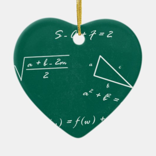 数学先生代数ギーク セラミックオーナメント (正面)