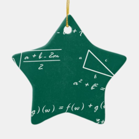 数学先生代数ギーク セラミックオーナメント (正面)