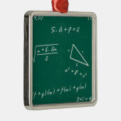 数学先生代数ギーク メタルオーナメント (右)