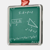 数学先生代数ギーク メタルオーナメント (左)