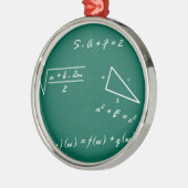 数学先生代数ギーク メタルオーナメント (左)