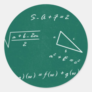 数学先生代数ギーク ラウンドシール