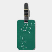 数学先生代数ギーク ラゲッジタグ (正面縦)