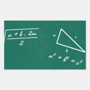 数学先生代数ギーク 長方形シール