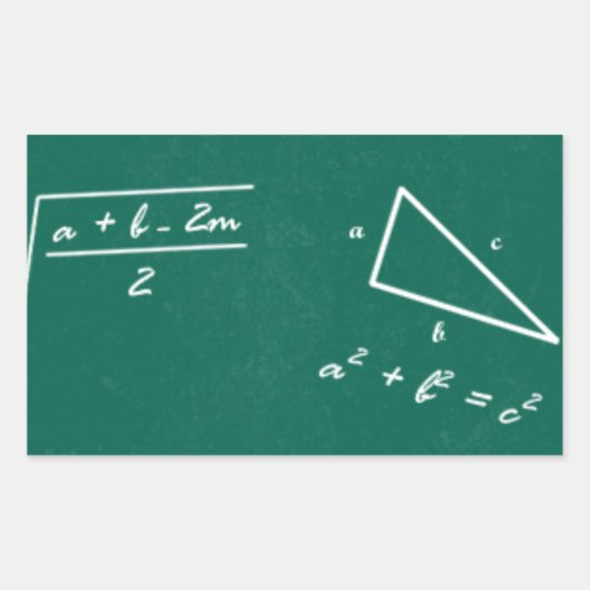 数学先生代数ギーク 長方形シール (正面)