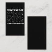 数学先生代数理解できない部分 名刺 (正面/裏面)