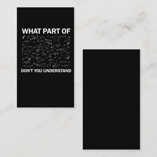 数学先生代数理解できない部分 名刺 (正面/裏面)