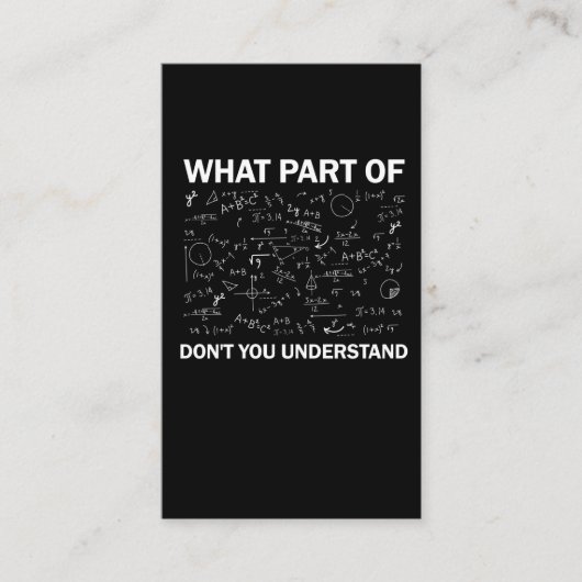 数学先生代数理解できない部分 名刺 (正面)