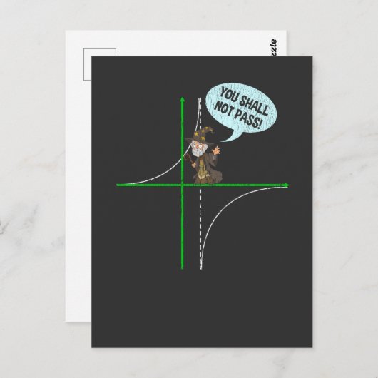 数学先生代数関数数学学生 ポストカード (正面/裏面)