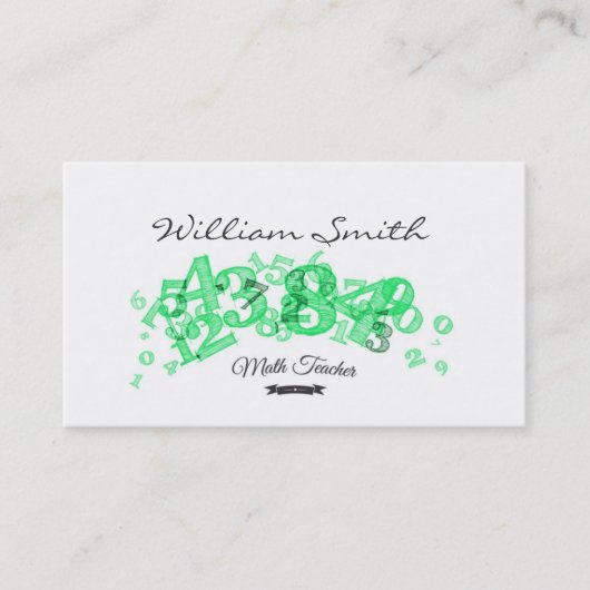 数学先生名刺 名刺 (正面)
