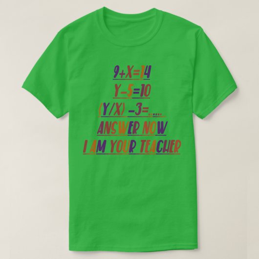 数学先生問題ソルバ Tシャツ (デザイン正面)