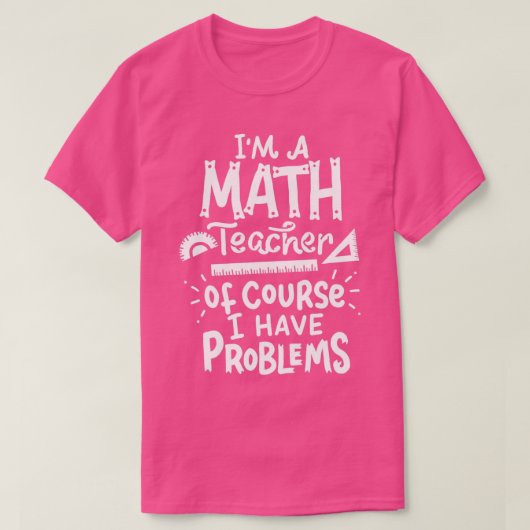 数学先生問題学校おもしろい Tシャツ (デザイン正面)