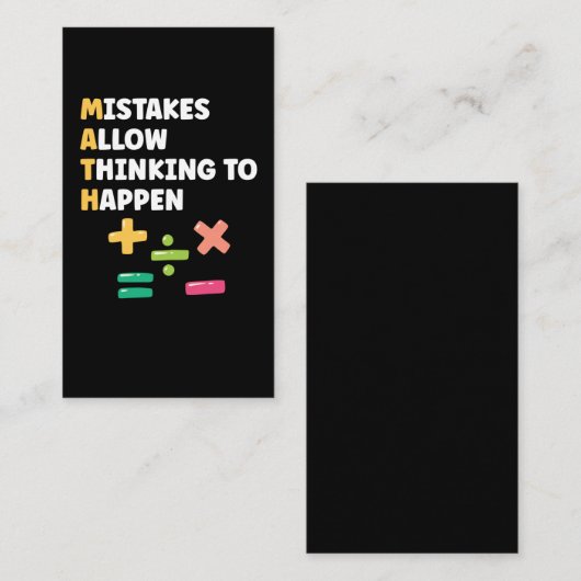 数学先生幼稚園数学者 名刺 (正面/裏面)