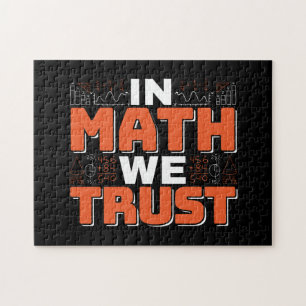 数学先生引用文- In Math We Trust ジグソーパズル