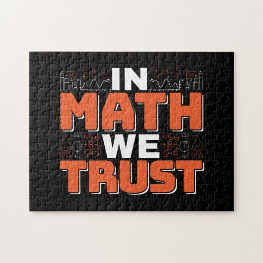 数学先生引用文- In Math We Trust ジグソーパズル (横)